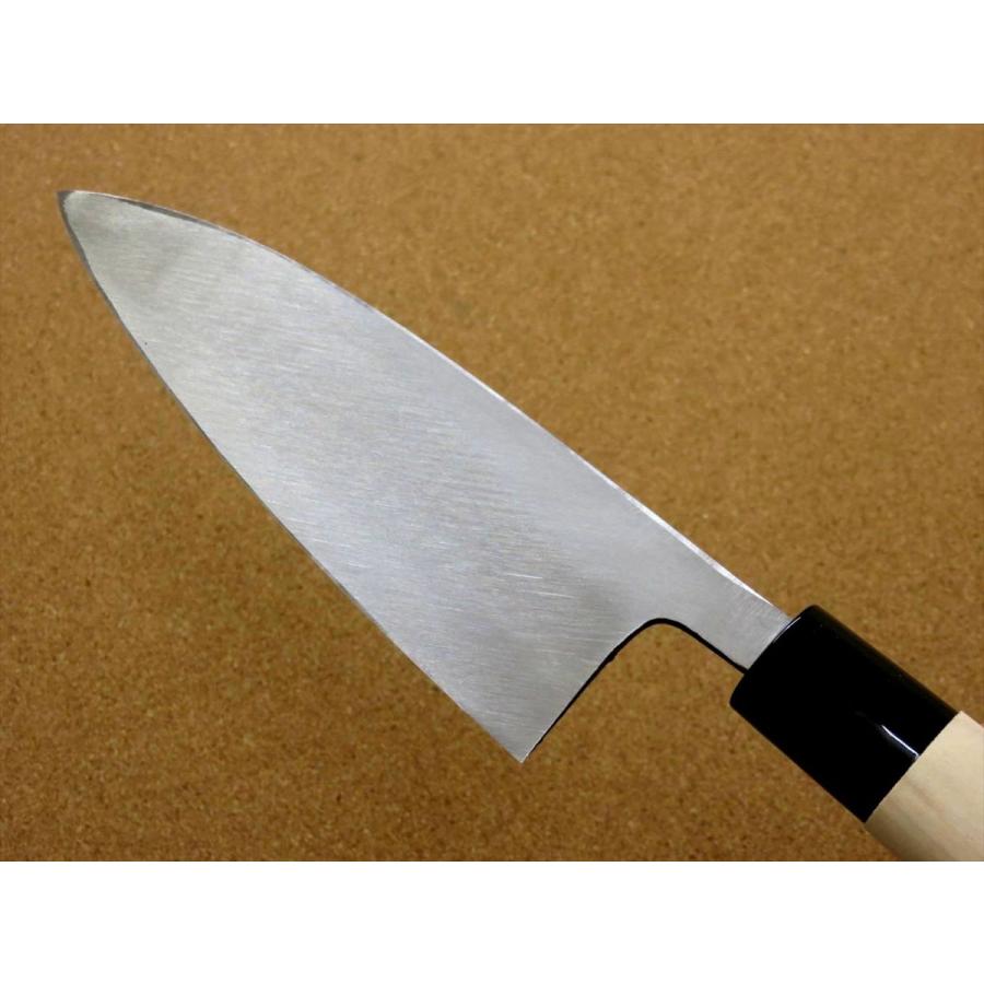 関の刃物 出刃包丁 150mm 片刃 右利き用 魚処理 鳥 肉解体 厚く重い 包丁 出刃包丁 15cm (150mm) 関の刃物 ステンレス複合材 (SK5 軟鉄) 右