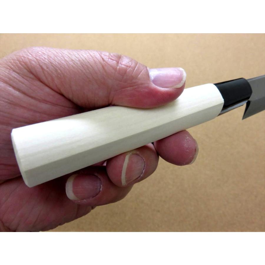 激安一掃 包丁 柳刃包丁 20.5cm (205mm) 富士觀 関の刃物 複合材 (SK5 軟鉄) 右利き 片刃包丁 朴の木 刺身包丁 刺身を引き切る 刃渡りが長い 日本製