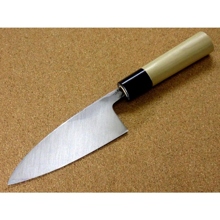 包丁 出刃包丁 12cm (120mm) 関の刃物 炭素鋼 白紙3号・軟鉄 右利き 片刃包丁 本水牛角口金 日本製の画像