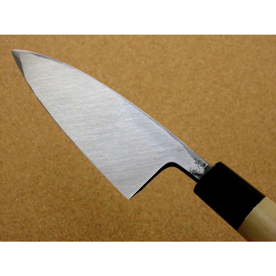 包丁 出刃包丁 12cm (120mm) 関の刃物 炭素鋼 白紙3号・軟鉄 右利き 片刃包丁 本水牛角口金 日本製の画像