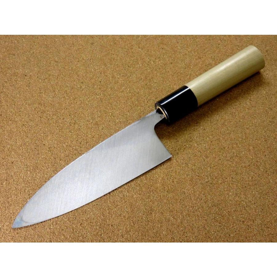 関の刃物 出刃包丁 150mm 白紙3号 片刃 右利き 水牛角口金付 魚 肉解体 包丁 出刃包丁 15cm (150mm) 関の刃物 炭素鋼 白紙3号・軟鉄 右利き