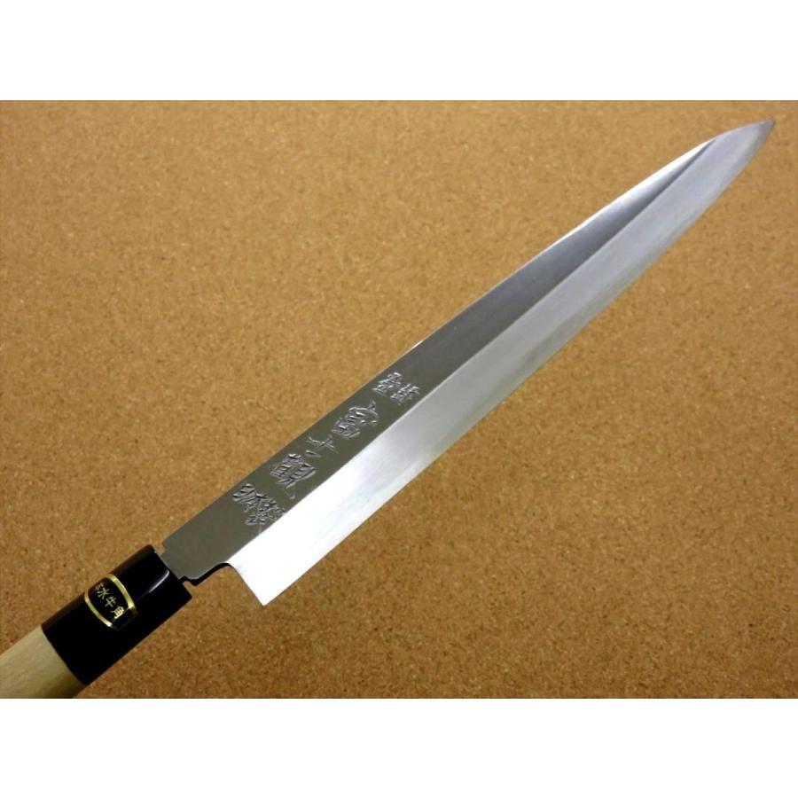 関の刃物 柳刃包丁 235mm 白紙3号 炭素鋼 片刃 右利き 刺身包丁 水牛角 関の刃物 柳刃包丁 235mm 白紙3号 炭素鋼 片刃 右利き 刺身