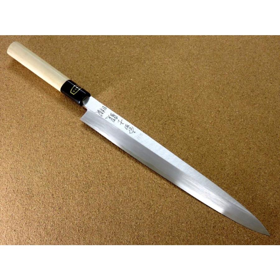 関の刃物 柳刃包丁 265mm 白紙3号 炭素鋼 片刃 右利き 刺身包丁 水牛角 包丁 柳刃包丁 26.5cm (265mm) 関の刃物 炭素鋼 白紙3号 右利き 片刃