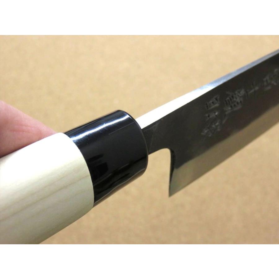 包丁 三徳包丁 16cm (160mm) 関の刃物 黒打 青紙2号 軟鉄 炭素鋼 口金