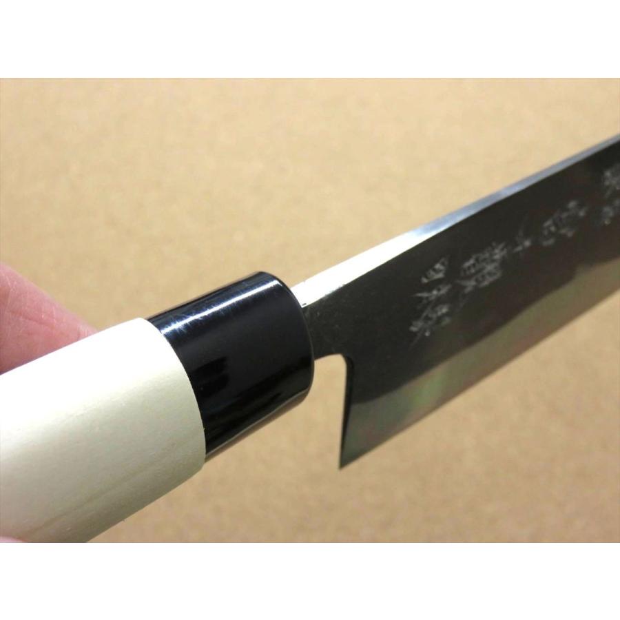 関の刃物 菜切り包丁 180mm 黒打 青紙2号 軟鉄 口金付き 野菜切り 両刃 包丁 菜切り包丁 18cm (180mm) 関の刃物 黒打 青紙2号 軟鉄 炭素鋼