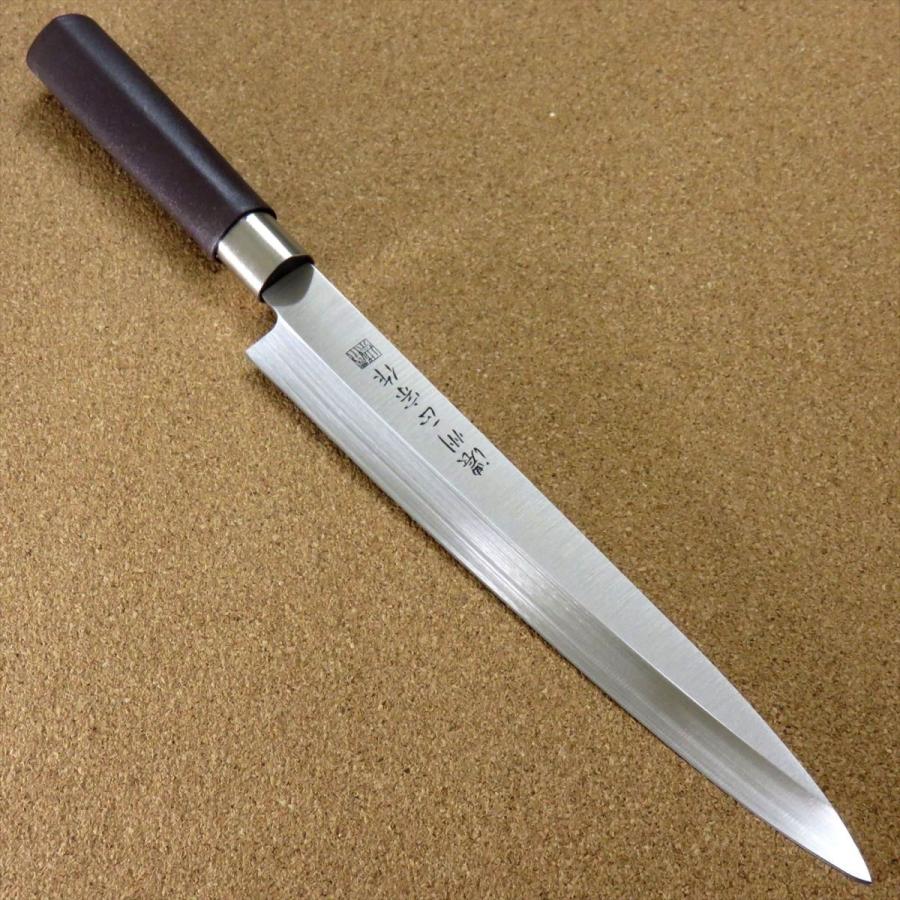 包丁 刺身包丁 20.5cm (205mm) 関の刃物 濃州正宗作 ステンレス 片刃