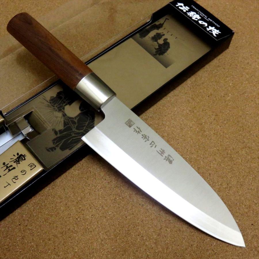 関の刃物 出刃包丁 16cm (160mm) 濃州正宗作 ステンレス鋼 白木ハンドル ステンレス口金 魚 鳥 肉解体 刃が厚く重い片刃包丁 国産日本製 :st-300-107ct:エクセレントサービス - 通販 - Yahoo!ショッピング 関の刃物 出刃包丁 16cm (160mm) 濃州正宗作 ステンレス鋼 白木ハンドル ステンレス口金 魚 鳥 肉解体 刃が厚く重い片刃包丁 国産日本製 :st-300-107ct:エクセレントサービス - 通販 - Yahoo!ショッピング