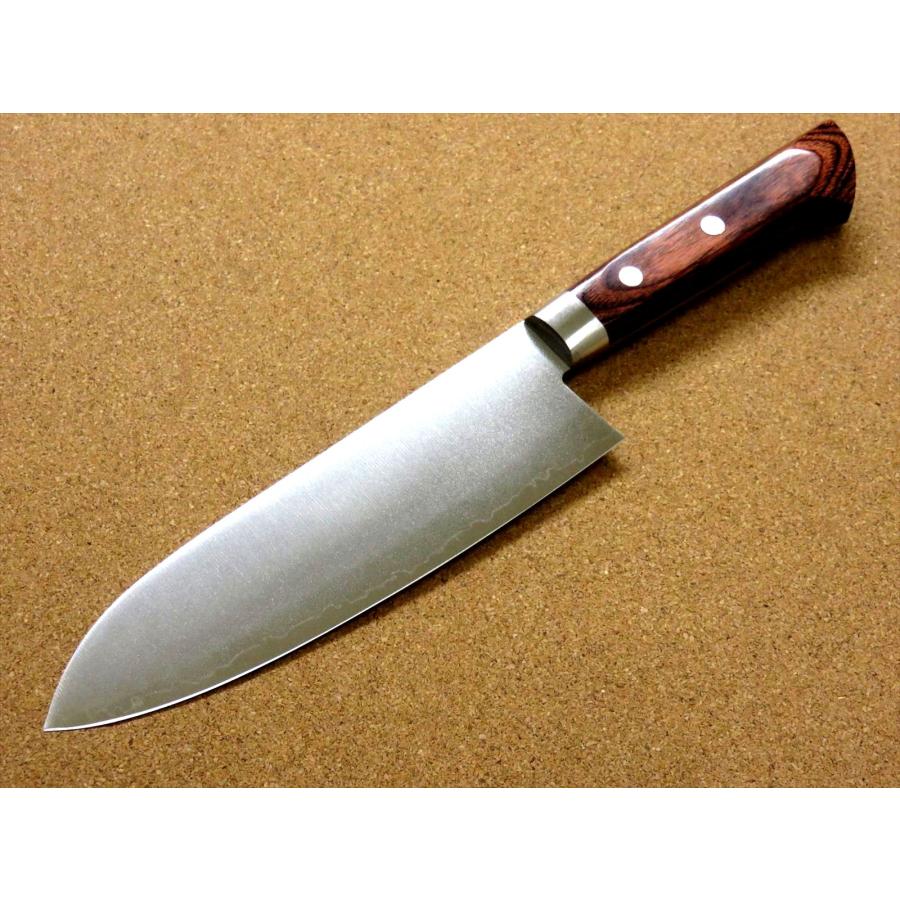 包丁 三徳包丁 17cm (170mm) 関の刃物 濃州正宗作 三層鋼 割込 ステンレス鋼 両刃 文化包丁 日本製_2