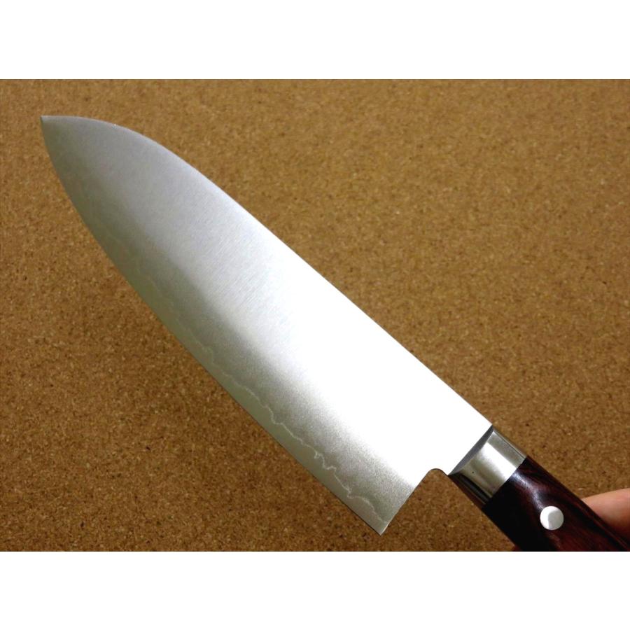 包丁 三徳包丁 17cm (170mm) 関の刃物 濃州正宗作 三層鋼 割込 ステンレス鋼 両刃 文化包丁 日本製_4