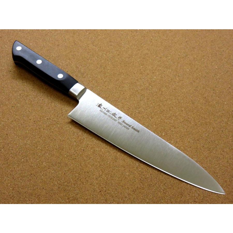 包丁 牛刀 21cm (210mm) 関の刃物 濃州正宗作 ステンレス刃物鋼 本通し