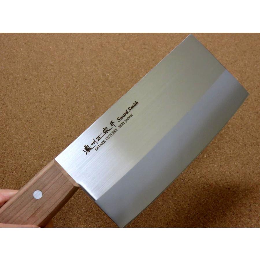 包丁 中華包丁 17.5cm (175mm) 関の刃物 濃州正宗作 ステンレス鋼 白木