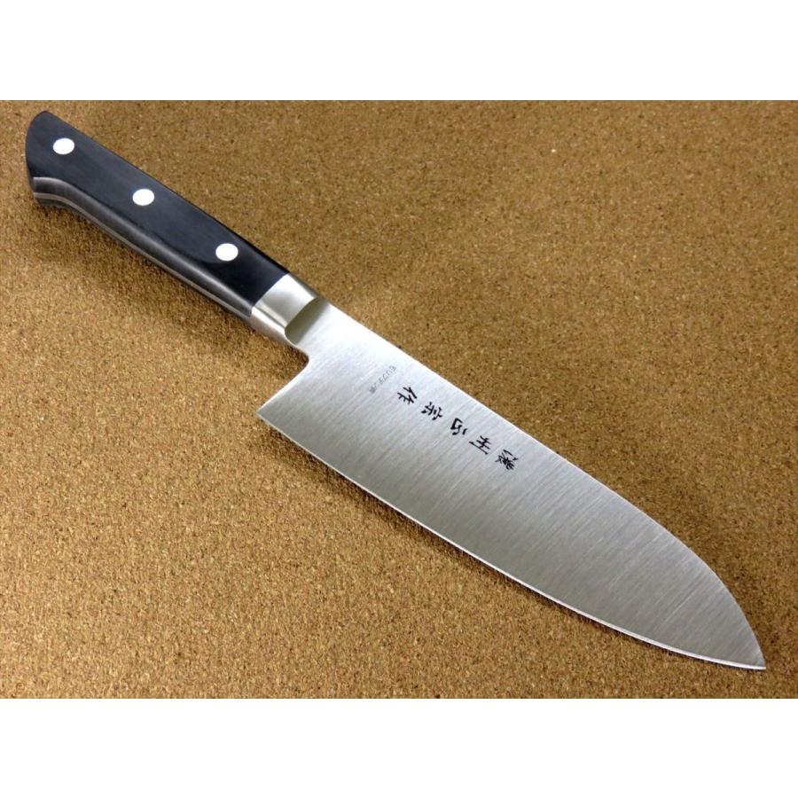 関の刃物 三徳包丁 170mm クロムモリブデン 口金付 肉切り 両刃