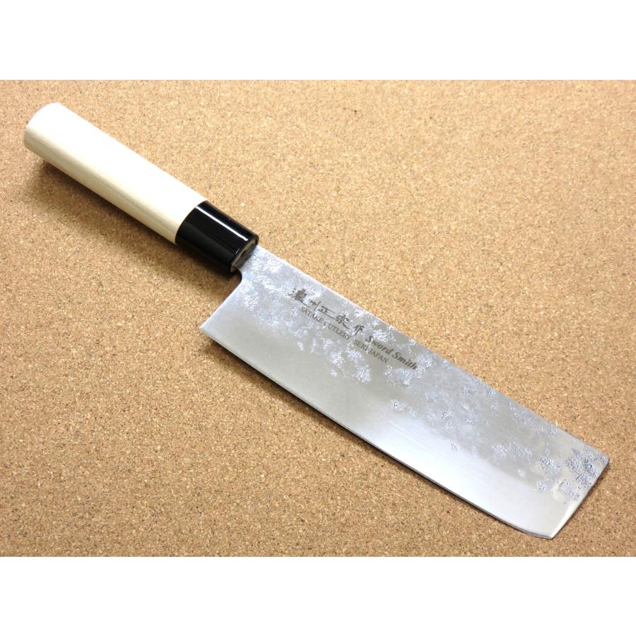 包丁 菜切り包丁 17cm (170mm) 関の刃物 濃州正宗作 梨地 和包丁 薄刃