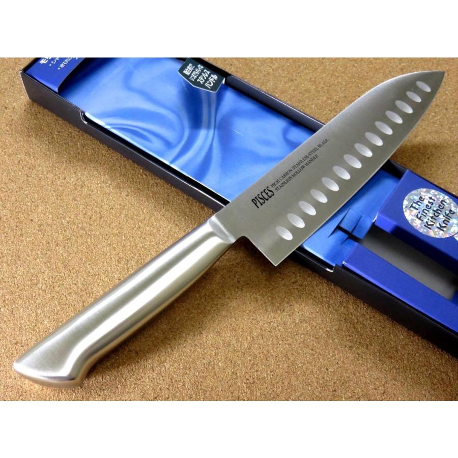 包丁 ディンプル三徳包丁 17cm (170mm) 関の刃物 PISCES (パイシーズ