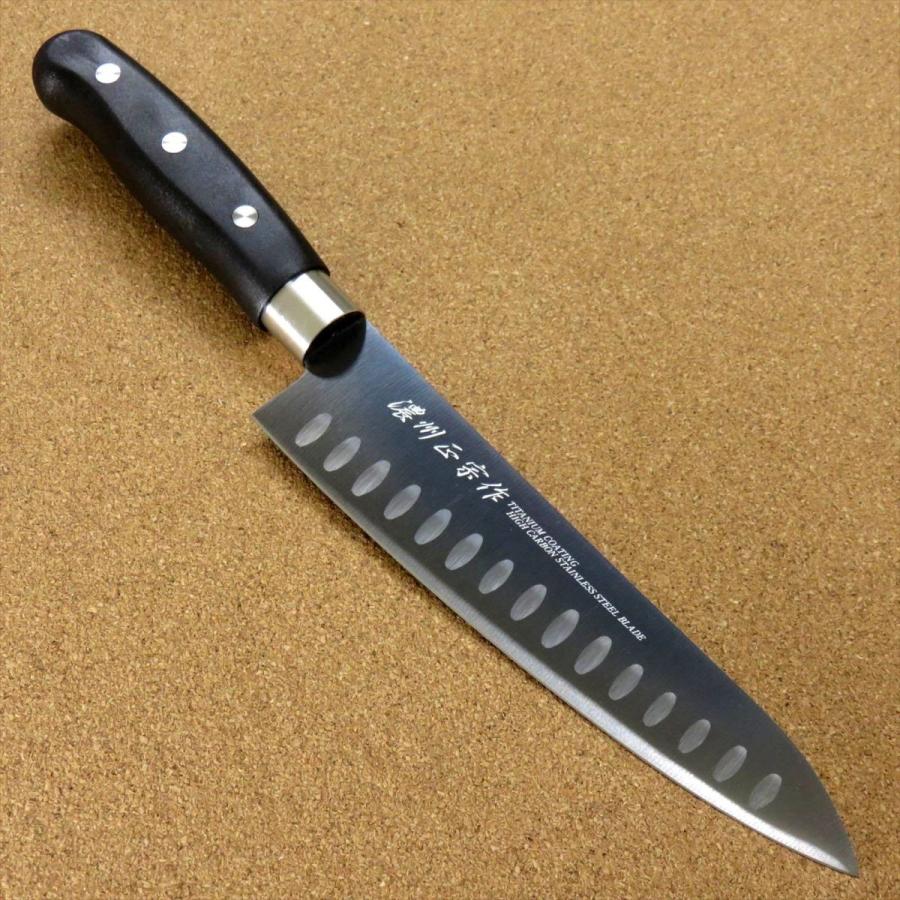 包丁 牛刀 17cm (170mm) 関の刃物 ディンプル加工 チタンコーティング