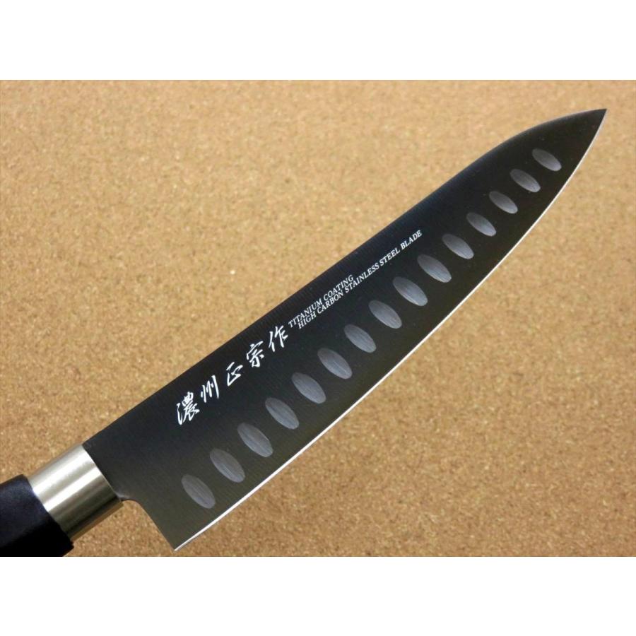 包丁 牛刀 17cm (170mm) 関の刃物 ディンプル加工 チタンコーティング