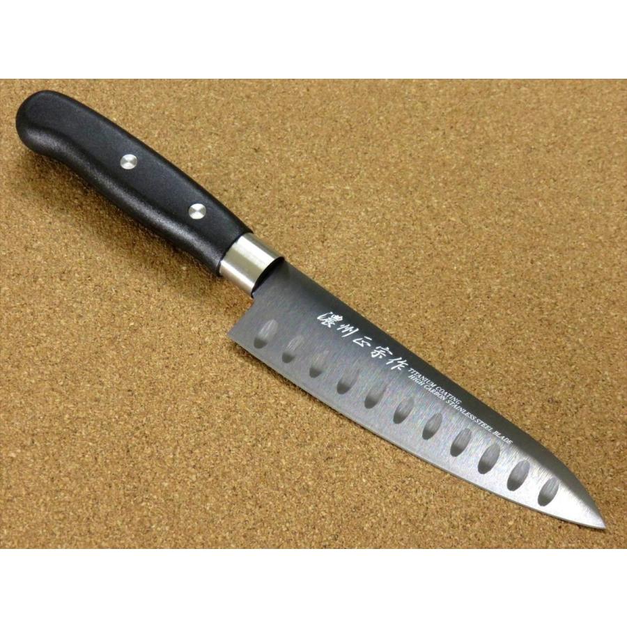 包丁 ペティナイフ 13cm (130mm) 関の刃物 ディンプル加工 チタン