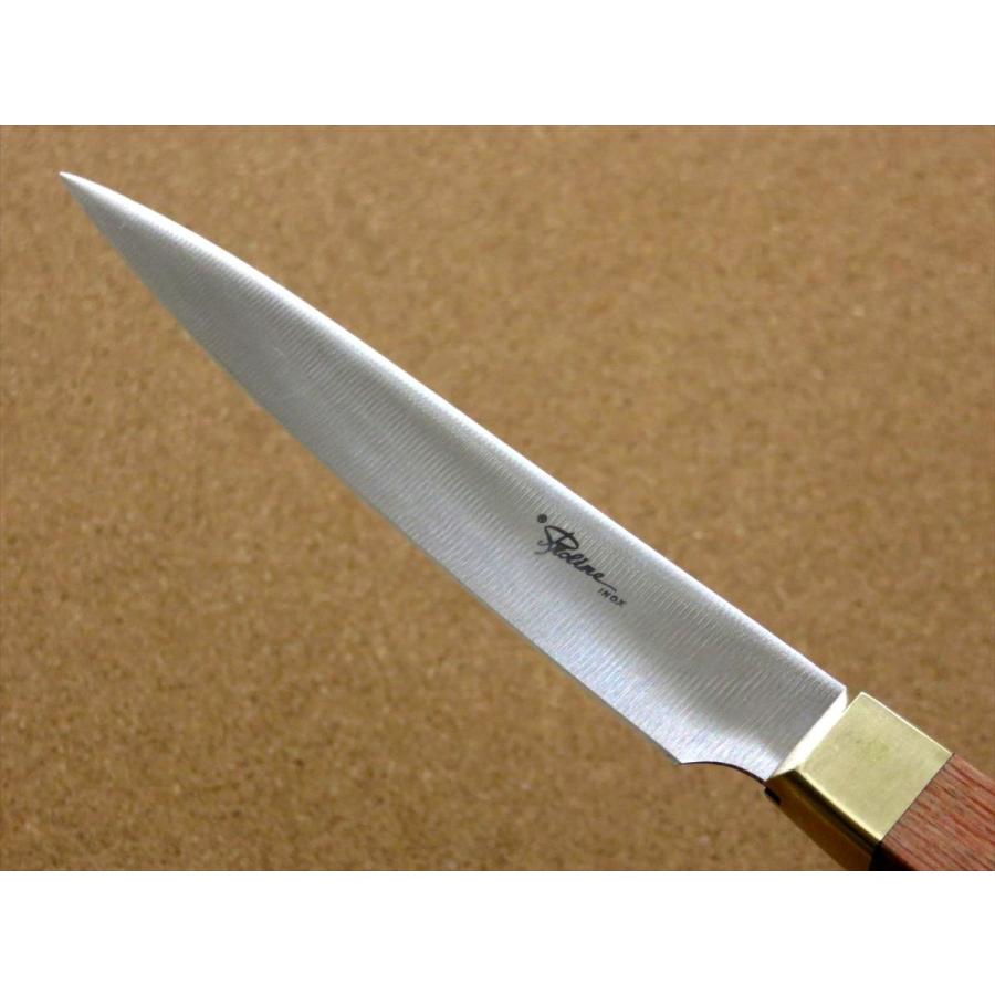 包丁 ペティナイフ 12cm (120mm) 関の刃物 ステンレス 真鍮口金 赤合板