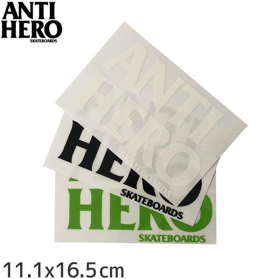 スケボー スケートボード ステッカー ブランド ロゴ アンタイヒーロー 激安通販の 9周年記念イベントが ANTIHERO x 16.5cm BLACK HERO 3色 NO3 11.1cm