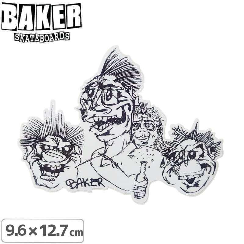 予約 メーカー直売 スケートボードショップ砂辺ベーカー スケボー ステッカー BAKER BEER TIME STICKER 9.6cm×12.7cm NO78 allergyaction.org allergyaction.org