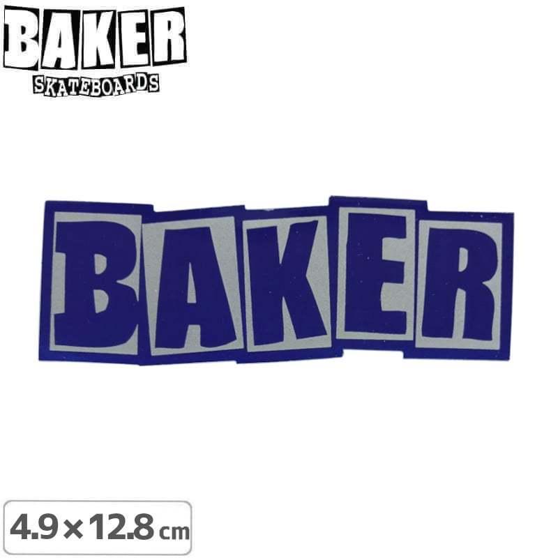 ベーカー スケボー ステッカー BAKER LOGO STICKER 4.9cm×12.8cm ブルー NO84｜sk8-sunabe