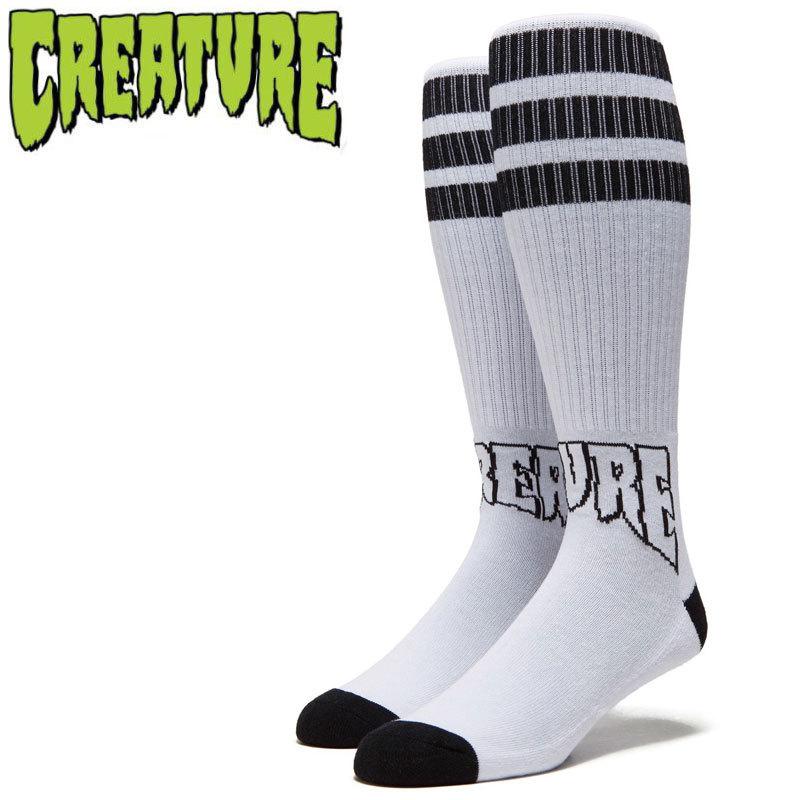 スケボー ソックス Creature クリーチャー Outliners Tall Socks ホワイト ブラック No23 Ac 08 Sox23 スケートボードショップ砂辺 通販 Yahoo ショッピング