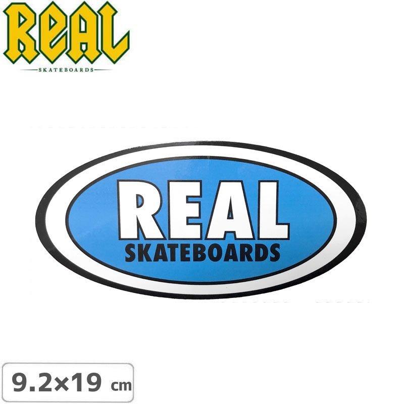 リアル Real Skateboard スケボー ステッカー Oval Sticker 9 2cm X 19cm ブルー No54 Ac 21 Sticker54 スケートボードショップ砂辺 通販 Yahoo ショッピング