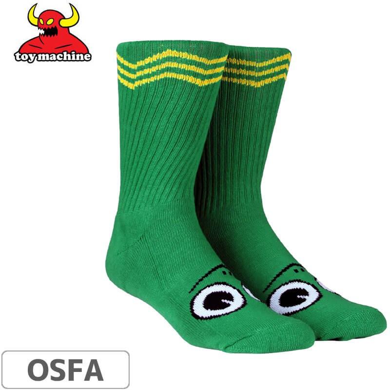 トイマシーン Toy Machine スケボー 人気ブランドの新作 ソックス Turtle Socks No09 グリーン Boy