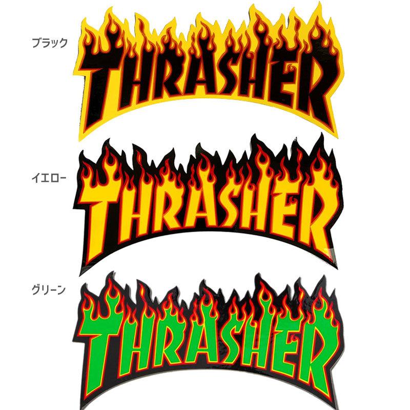 スケボー スケートボード ステッカー スラッシャー USモデル THRASHER FLAME LOGO 3色 14cm x 26cm NO07|sk8-sunabe|02