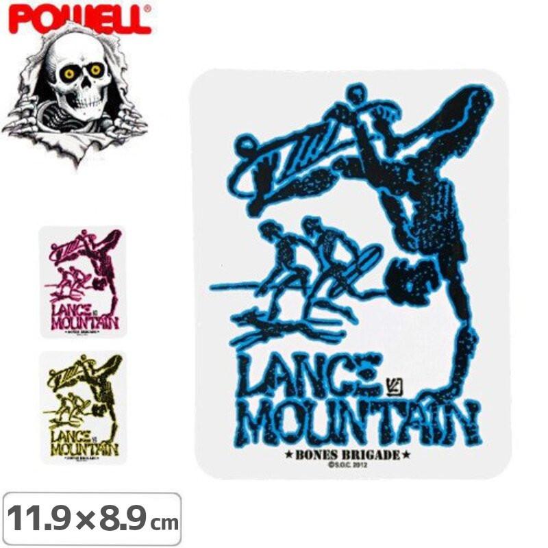 パウエル POWELL スケボー スケートボード ステッカー LANCE MOUNTAIN FUTURE PRIMITIVE 3色 11.9cm x 8.9cm NO7｜sk8-sunabe