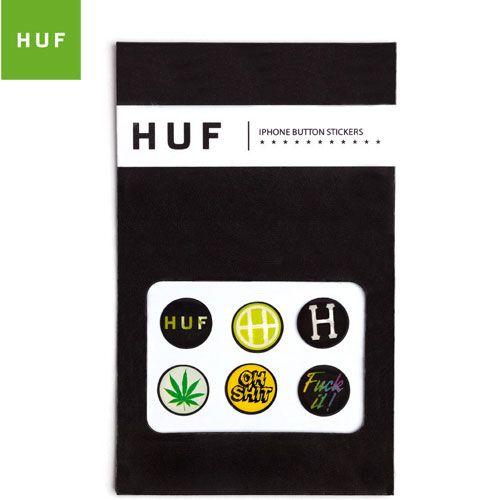 HUF ハフ スケボー アイテム Iphone Home Button Stickers 6枚セット 1cm No03｜sk8-sunabe