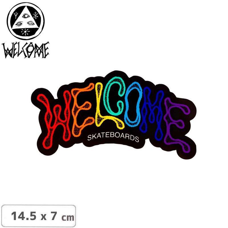 WELCOME ウェルカム スケボー ステッカー DROOP STICKER RAINBOW 14.5 x 7cm NO18｜sk8-sunabe