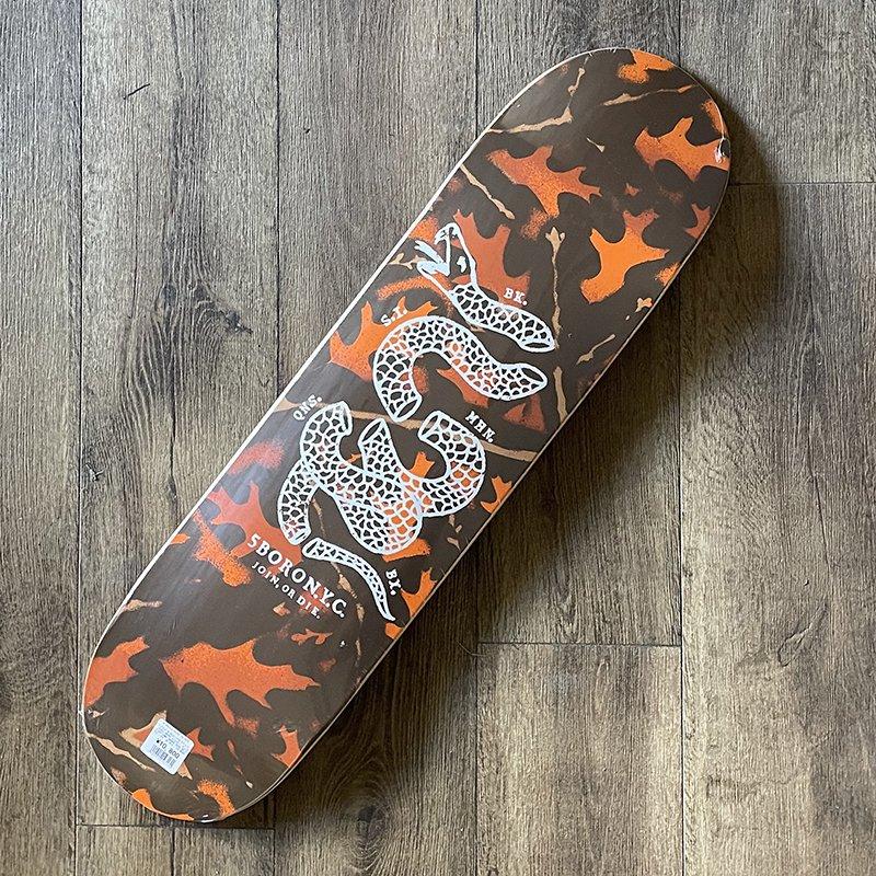 ファイブボロ 5BORO スケボー デッキ DIY CAMO ORANGE DECK 8.125 