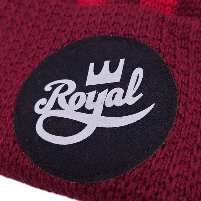 アウトレット ロイヤル ROYAL TRUCKS スケボー ニットキャップ CROWN SCRIPT CHECK POM BEANIE ポンポン レッド NO6｜sk8-sunabe｜03