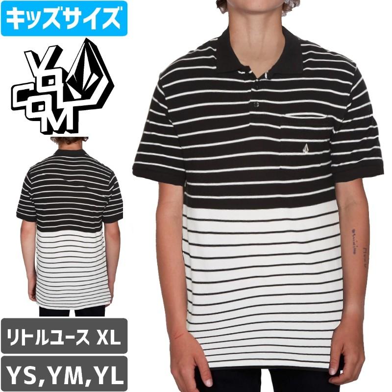 スケボー スケートボード VOLCOM ボルコム キッズ ポロシャツ WOWZER STRIPE POLO YOUTH NO25｜sk8-sunabe