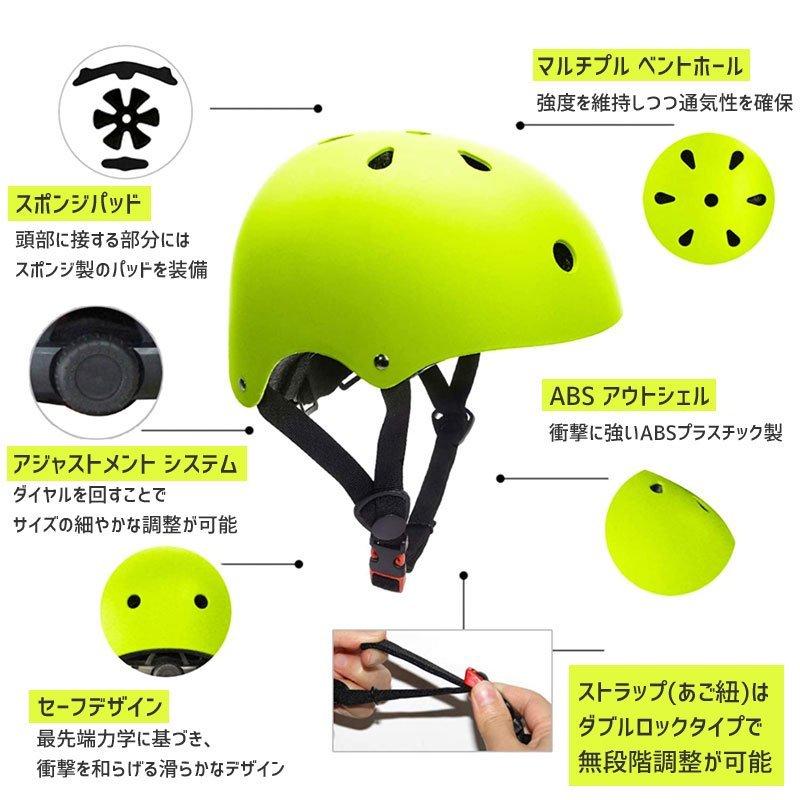 FERDIM ファーディーム スケボー スケートボード ヘルメット SKATEBOARD HELMET AND PAD SET イエロー NO1｜sk8-sunabe｜02