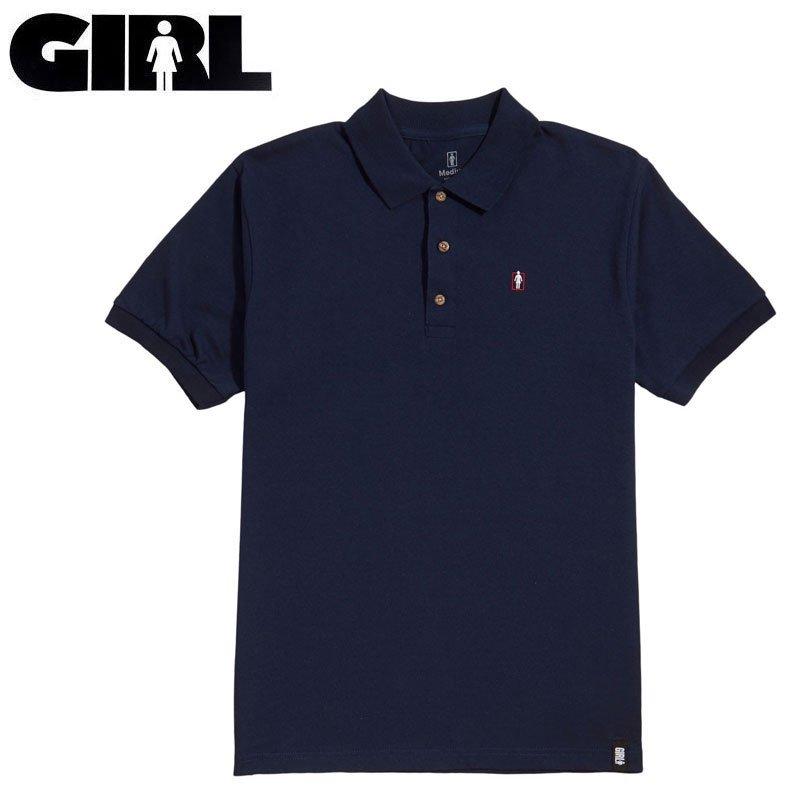 GIRLSKATEBOARD ガールスケボー スケートボード ポロ シャツ UNBOXED POLO SHIRT ネイビー NO10