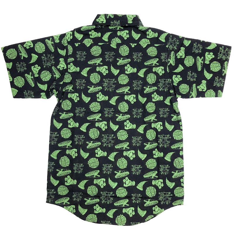 サンタクルズ SANTA CRUZ スケボー スケートボード ポロ シャツ TMNT COWABUNGA S/S BUTTON UP POLO