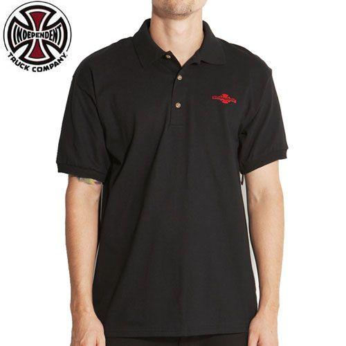 スケボー スケートボード インディペンデント INDEPENDENT ポロシャツ OGBC CHEST POLO SHIRT ブラック NO1
