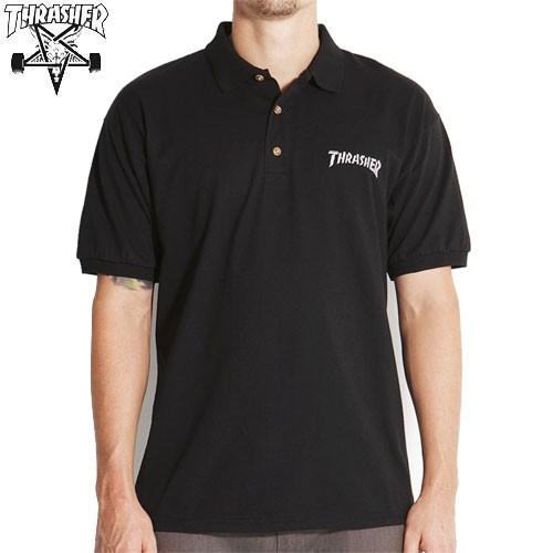 スケボー スケートボード スラッシャー THRASHER USモデル ポロシャツ EMBROIDERED THRASHER LOGO POLO