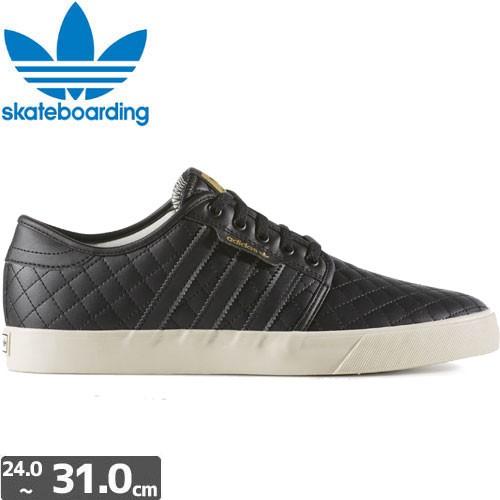 アディダス ADIDAS SKATEBOARDING シューズ SEELEY SHOES レザー キルティング NO32｜sk8-sunabe