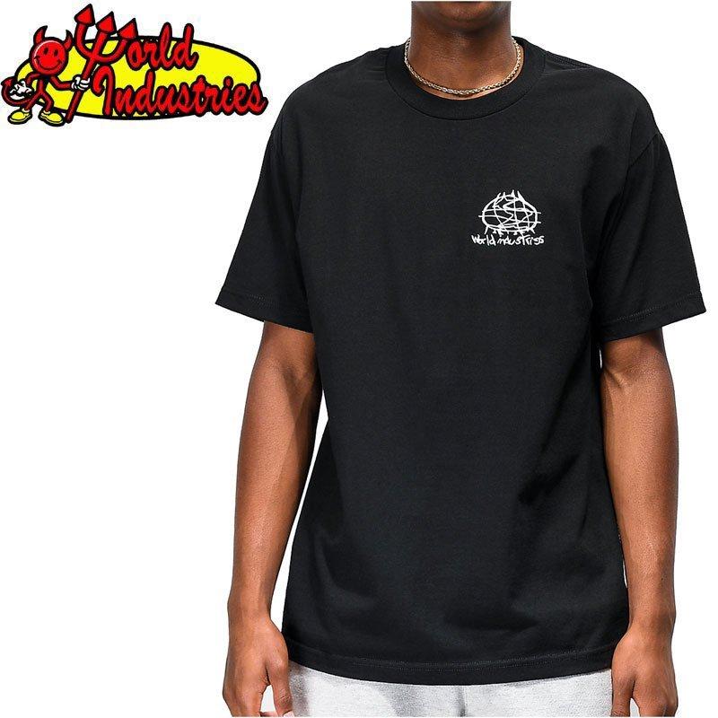 World Industries ワールドインダストリーズ スケボー スケートボード Tシャツ Heritage Tee ブラック No3 上品なスタイル