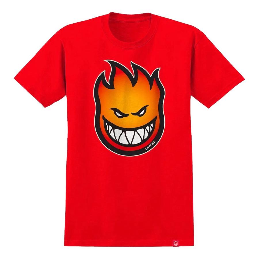 SPITFIRE スピットファイア スケボー Tシャツ BIGHEAD FADE FILL TEE RED/ORANGE レッド NO289｜sk8-sunabe｜02