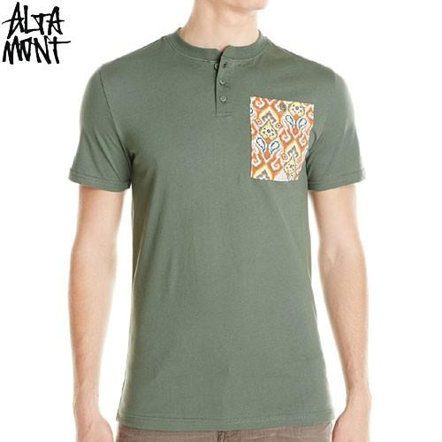 アウトレット スケボー スケートボード Tシャツ ALTAMONT オルタモント CULTUS POCKET HENLEY TEE SAGE NO46｜sk8-sunabe