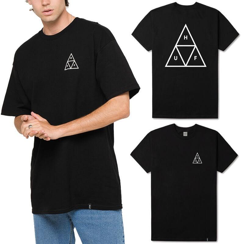 HUF ハフ スケボー スケートボード Tシャツ 半袖 HUF ESSENTIALS TT S/S TEE ブラック NO31｜sk8-sunabe｜02