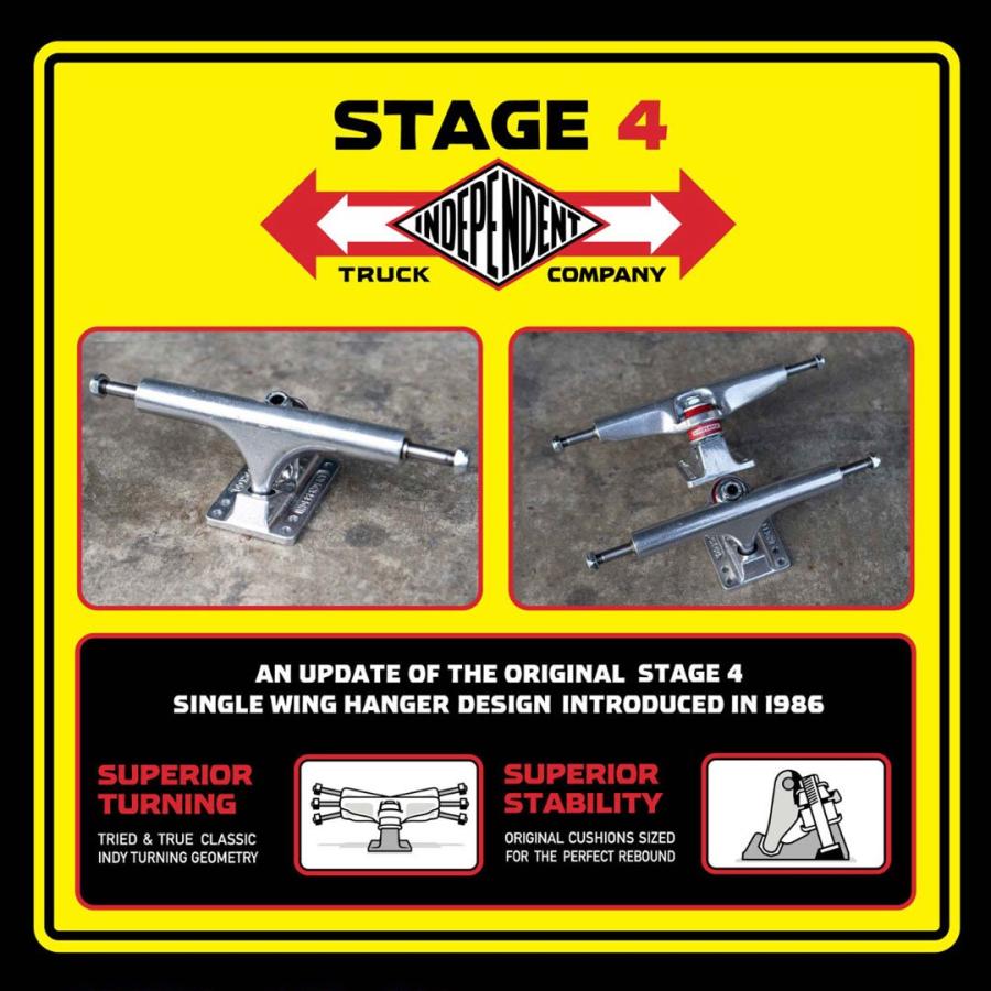 INDEPENDENT インディペンデント トラック STAGE 4 TRUCK POLISHED 151/166 NO132｜sk8-sunabe｜05