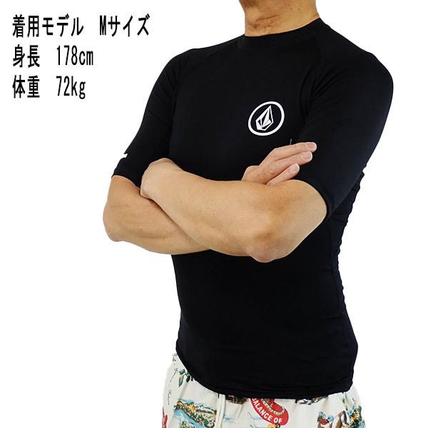 VOLCOM/ボルコム メンズ半袖ラッシュガード LIDO SOLID S/S BLACK UPF 男性用水着 UVカット A9112302[返品、交換及びキャンセル不可]クリックポスト対応｜skatedepot｜03