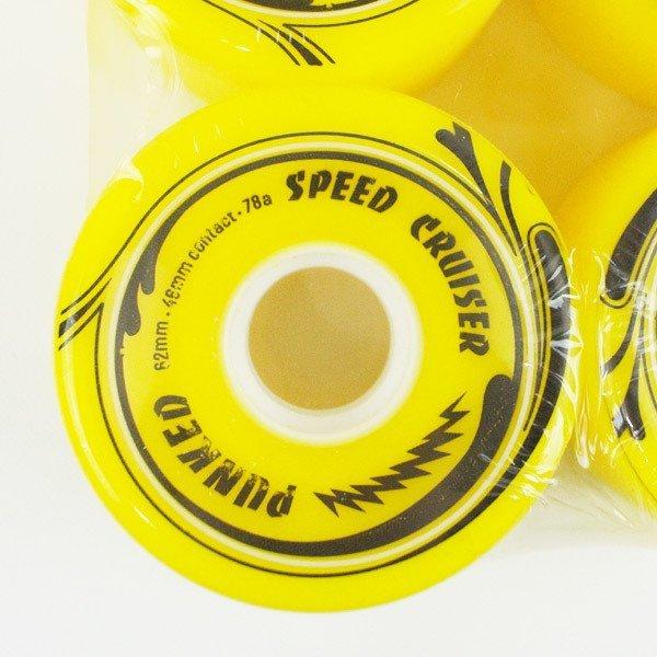 閉店セール！YOCAHER PUNKED SPEED CRUISER LONGBOARD WHEEL 62×46mm 78a SOLID YELLOW スケートボード WHEEL/ウィール[返品、交換不可]｜skatedepot｜04