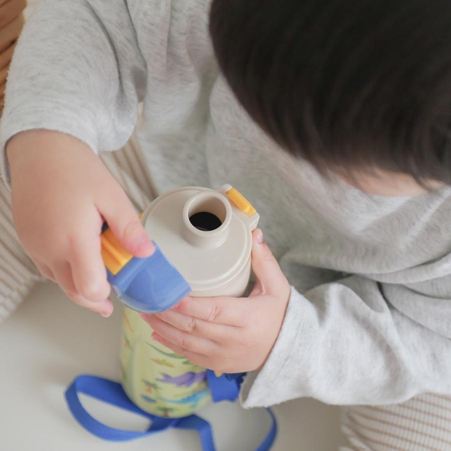 スケーター 水筒 子供 2WAY 直飲み 470ml コップ飲み 430ml ステンレス 保冷 ワンタッチ 子供用　 skater SKDC4 恐竜 はたらくクルマ ユニコーン | スケーター | 14