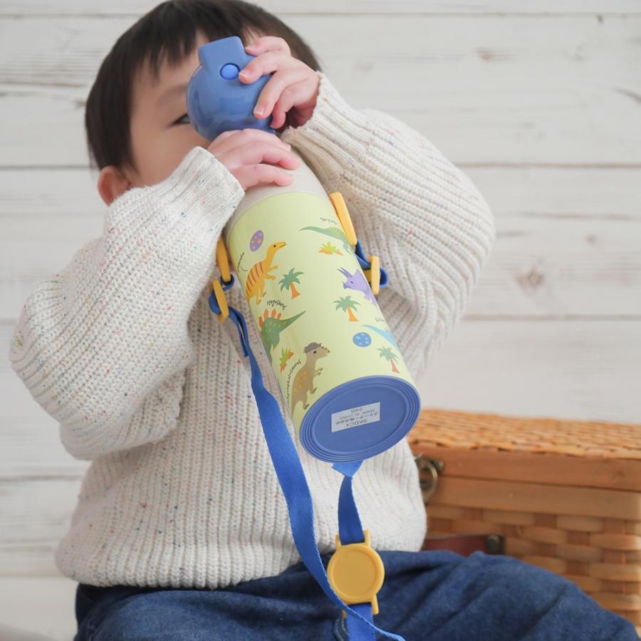 スケーター 水筒 子供 2WAY 直飲み 470ml コップ飲み 430ml ステンレス 保冷 ワンタッチ 子供用　 skater SKDC4 恐竜 はたらくクルマ ユニコーン | スケーター | 15